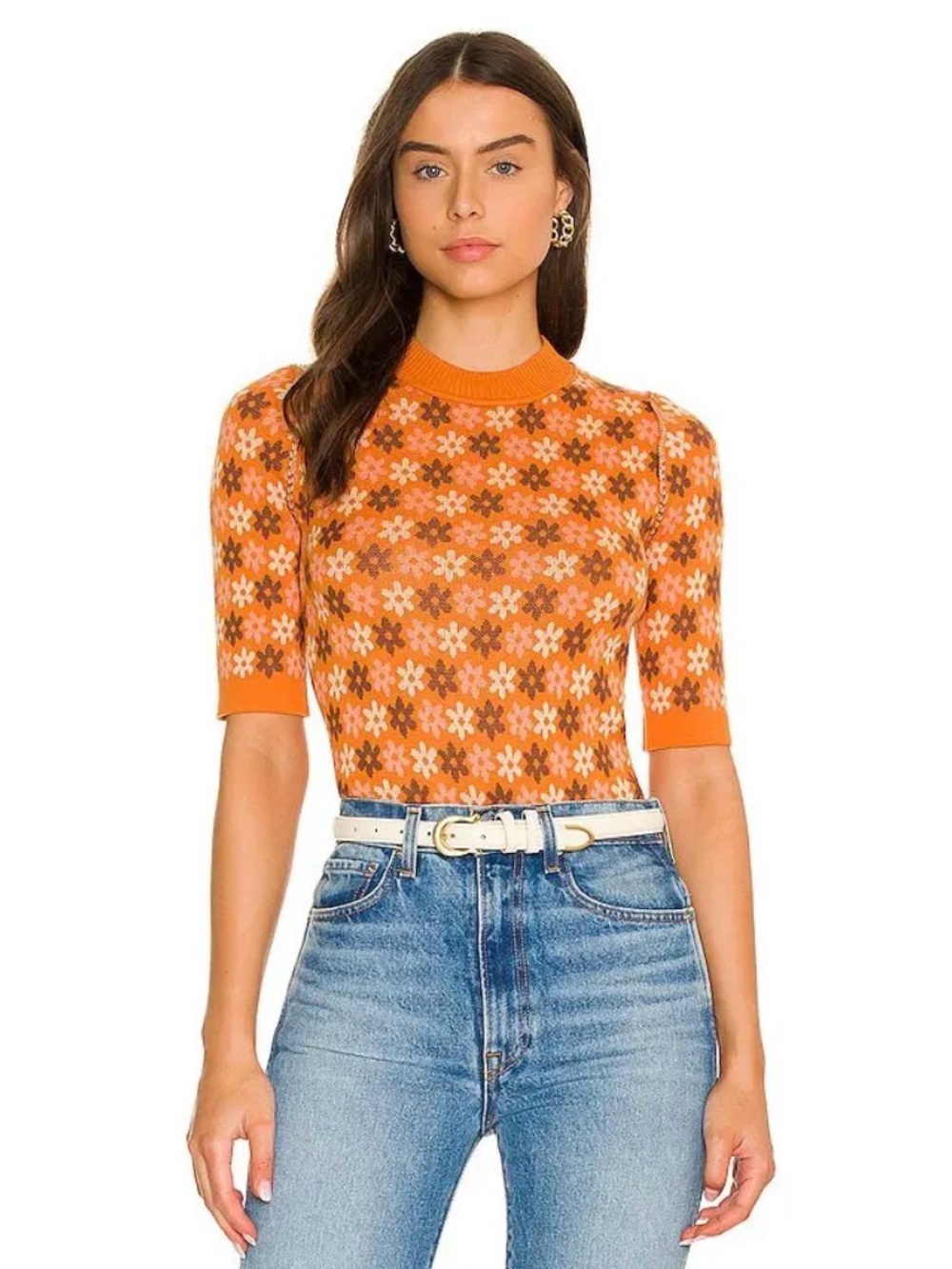 Free People Winter Warmer Bodysuit in Orange